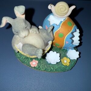 Charming Tails After The Hunt Bunny Egg Snail Fitz Floyd Figurine 87/372 Easter